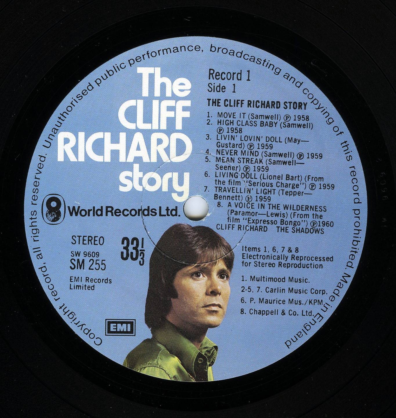 Cliff Richard The Cliff Richard Story : LP Label A